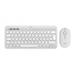 Logitech 920-012204 клавиатура Мышь входит в комплектацию Универсальная РЧ беспроводной + Bluetooth QWERTZ Немецкий Белый