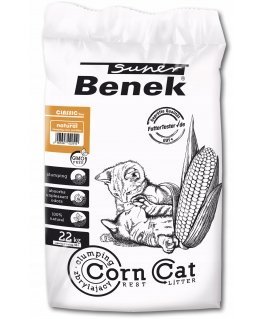 SUPER BENEK Corn Classic Corn cat litter Natural, Clumping 35 l