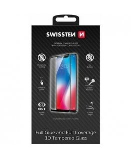 Swissten Ultra Durable Full Face / Full Glue Tempered Glass Premium 9H Apple iPhone 13 Pro Max Black